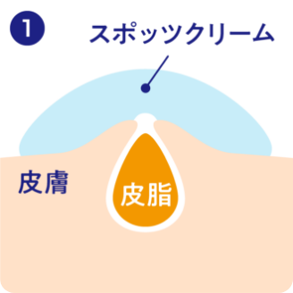 気になる箇所を包み密閉するように塗布します。